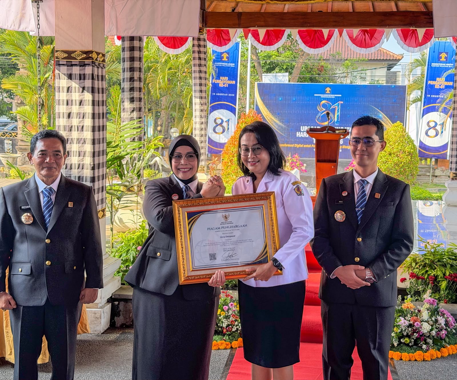 Bukukan Nilai Sempurna, Pemkot Denpasar Raih Dua Penghargaan Bidang Hukum Tahun 2026.