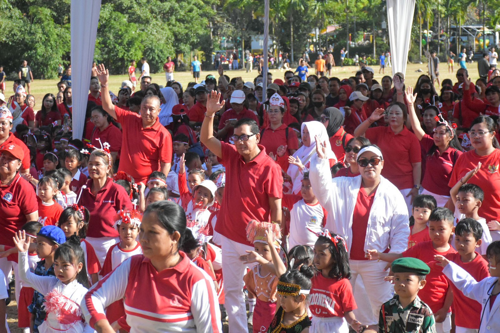 Sekda Eddy Mulya Lepas Parade Kirab Merah Putih IGTKI Kota Denpasar, Jadi Momentum Tanamkan Semangat Nasionalisme Sejak Usia Dini.